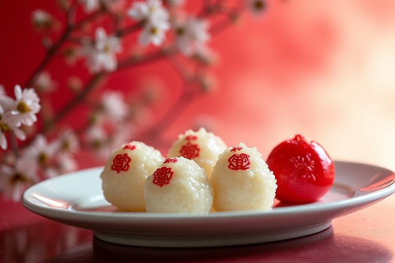 結婚式用の紅白の祝い菓子